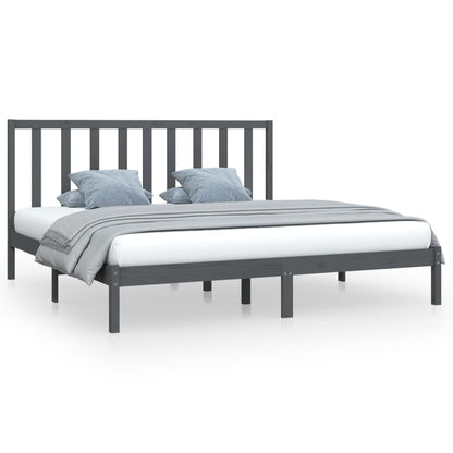 Giroletto Grigio in Legno Massello di Pino 200x200 cm | homemem39