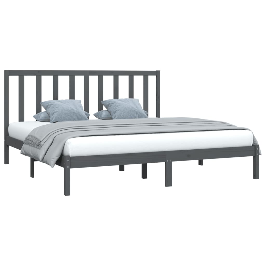 Giroletto Grigio in Legno Massello di Pino 200x200 cm | homemem39