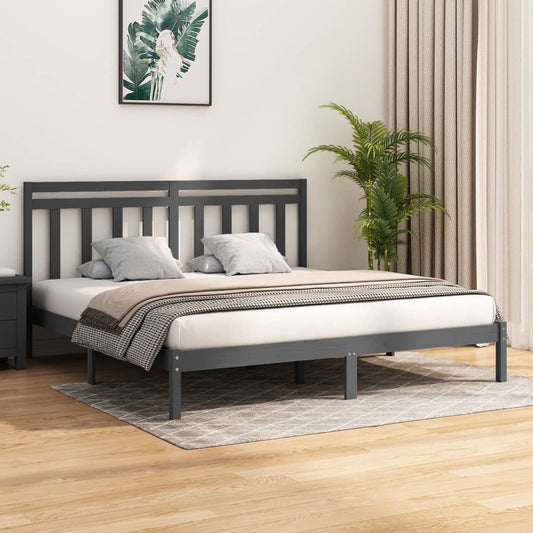 Giroletto Grigio in Legno Massello 200x200 cm | homemem39