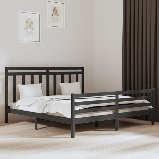 Giroletto Grigio in Legno Massello 200x200 cm | homemem39