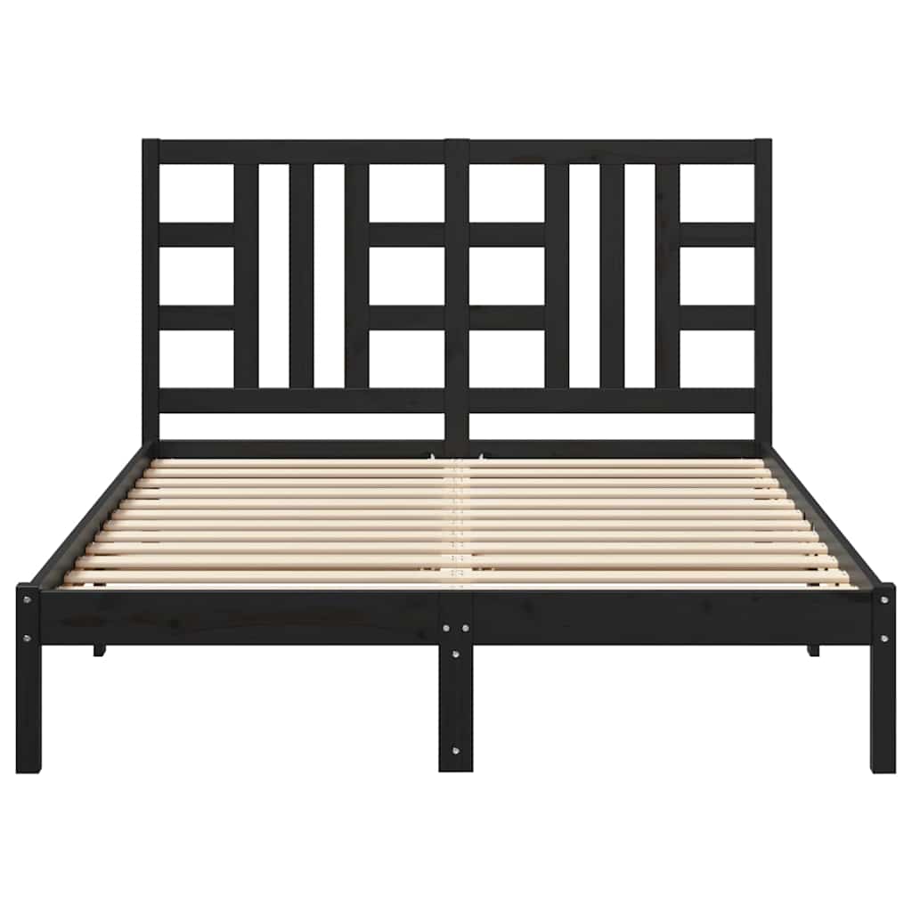 Giroletto Nero in Legno Massello 140x190 cm | homemem39