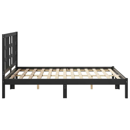 Giroletto Nero in Legno Massello 140x190 cm