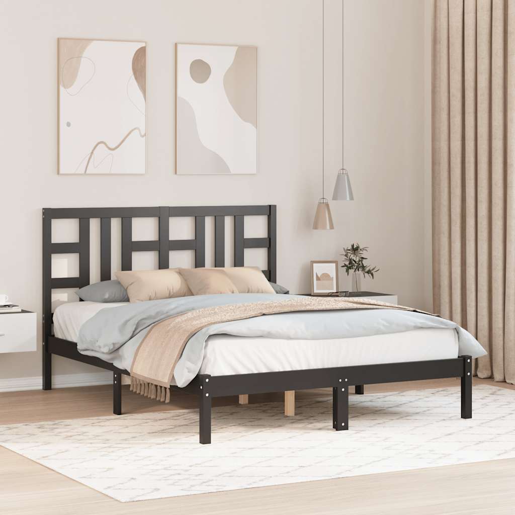 Giroletto Nero in Legno Massello 140x190 cm | homemem39