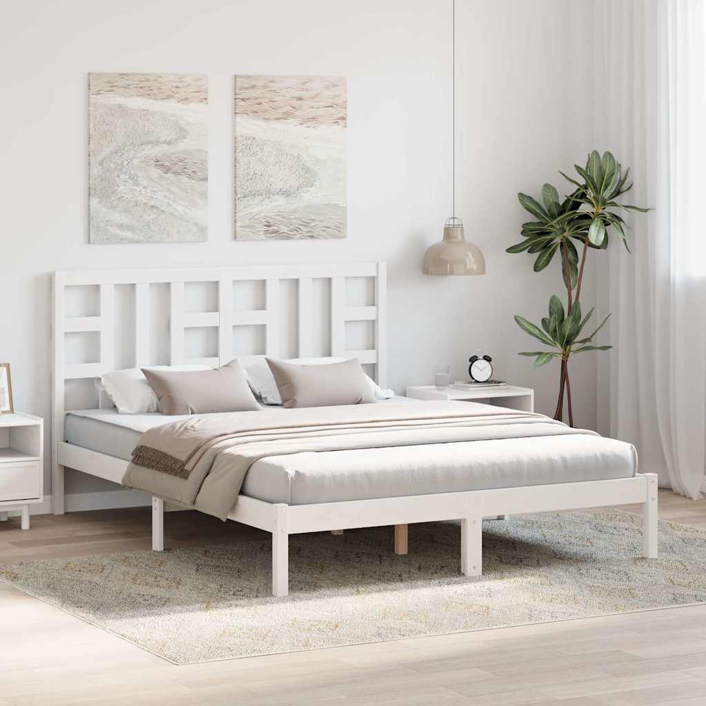 Giroletto Bianco in Legno Massello 150x200 cm King Size