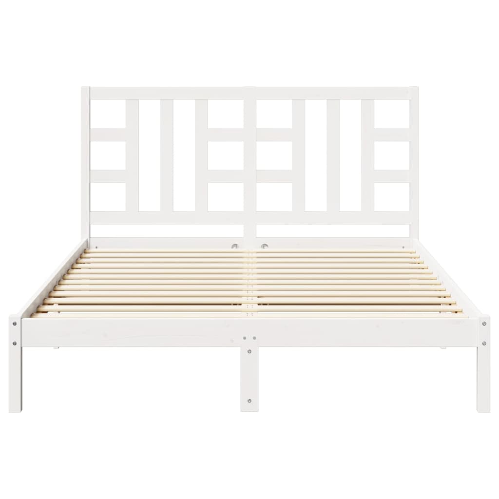 Giroletto Bianco in Legno Massello 150x200 cm King Size | homemem39
