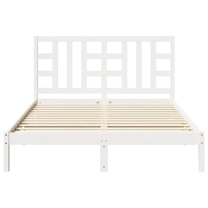 Giroletto Bianco in Legno Massello 150x200 cm King Size | homemem39