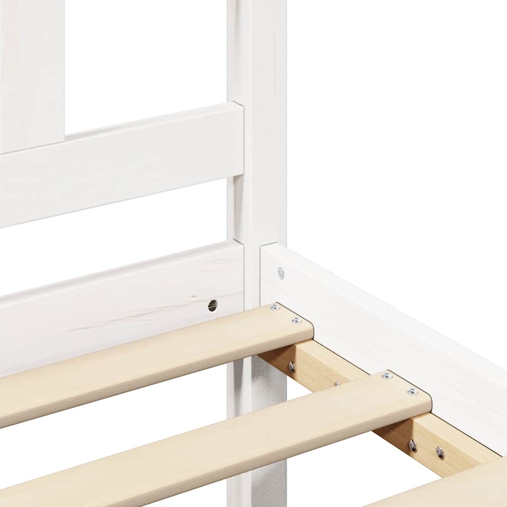 Giroletto Bianco in Legno Massello 150x200 cm King Size | homemem39