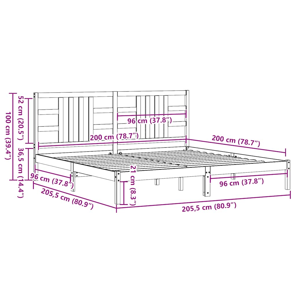 Giroletto in Legno Massello 200x200 cm