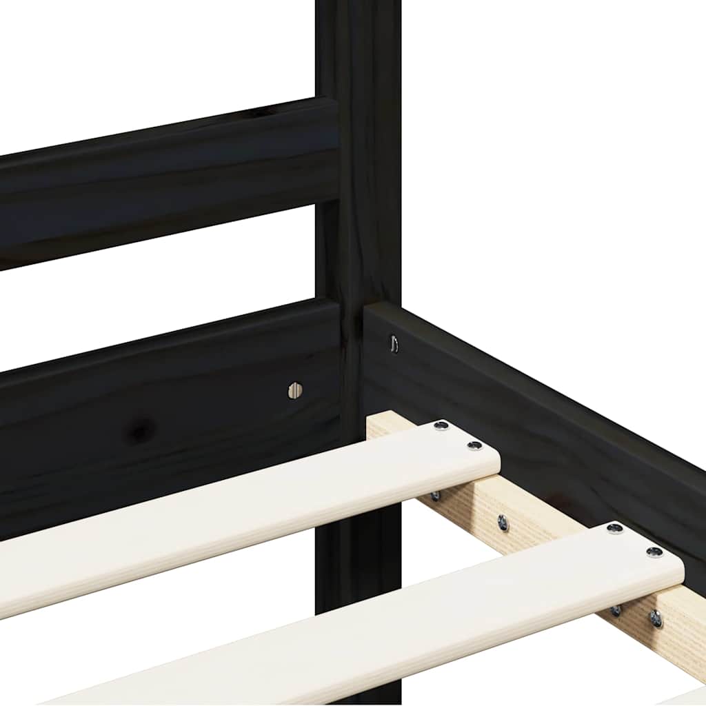 Giroletto Nero in Legno Massello 200x200 cm