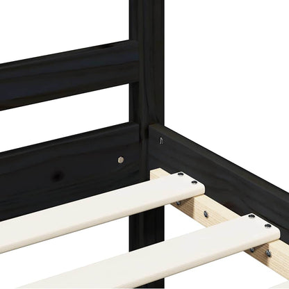 Giroletto Nero in Legno Massello 200x200 cm