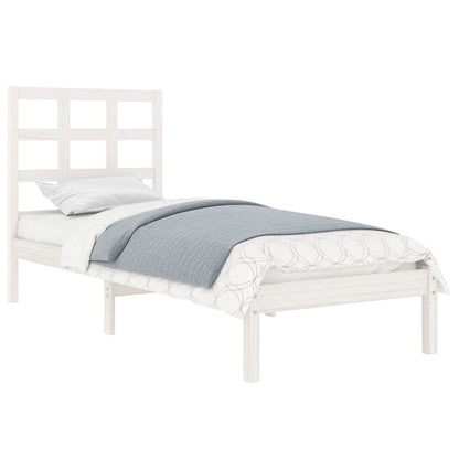 Giroletto Bianco in Legno Massello 75x190 cm Small Single | homemem39