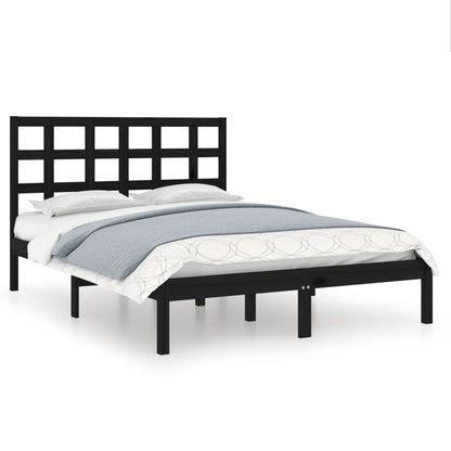 Giroletto Nero in Legno Massello 140x190 cm | homemem39