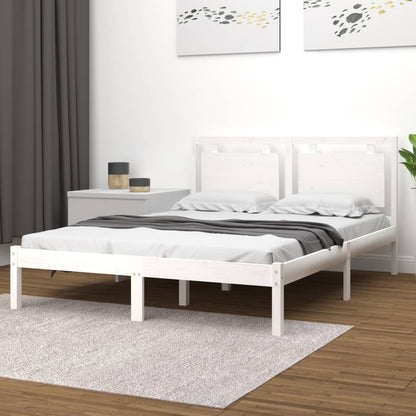 Giroletto Bianco in Legno Massello 160x200 cm | homemem39
