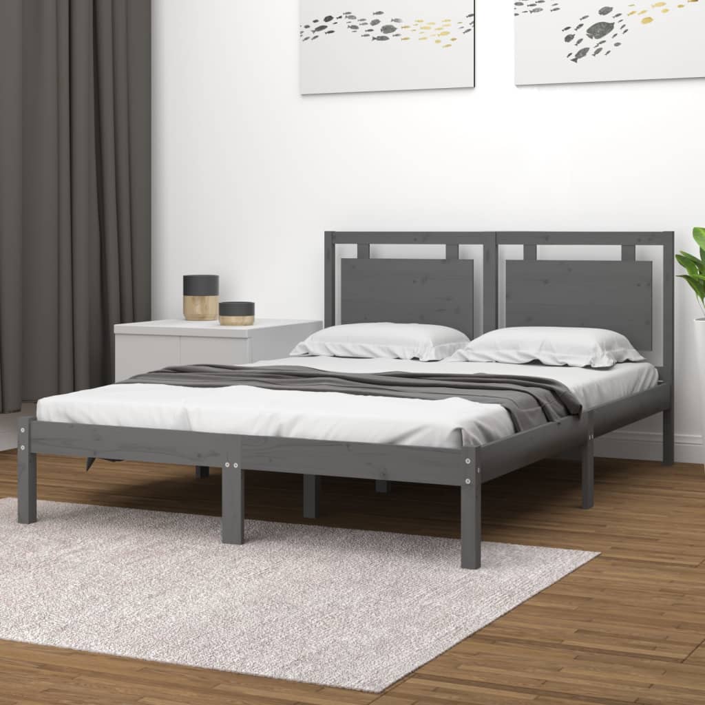 Giroletto Grigio in Legno Massello 200x200 cm | homemem39