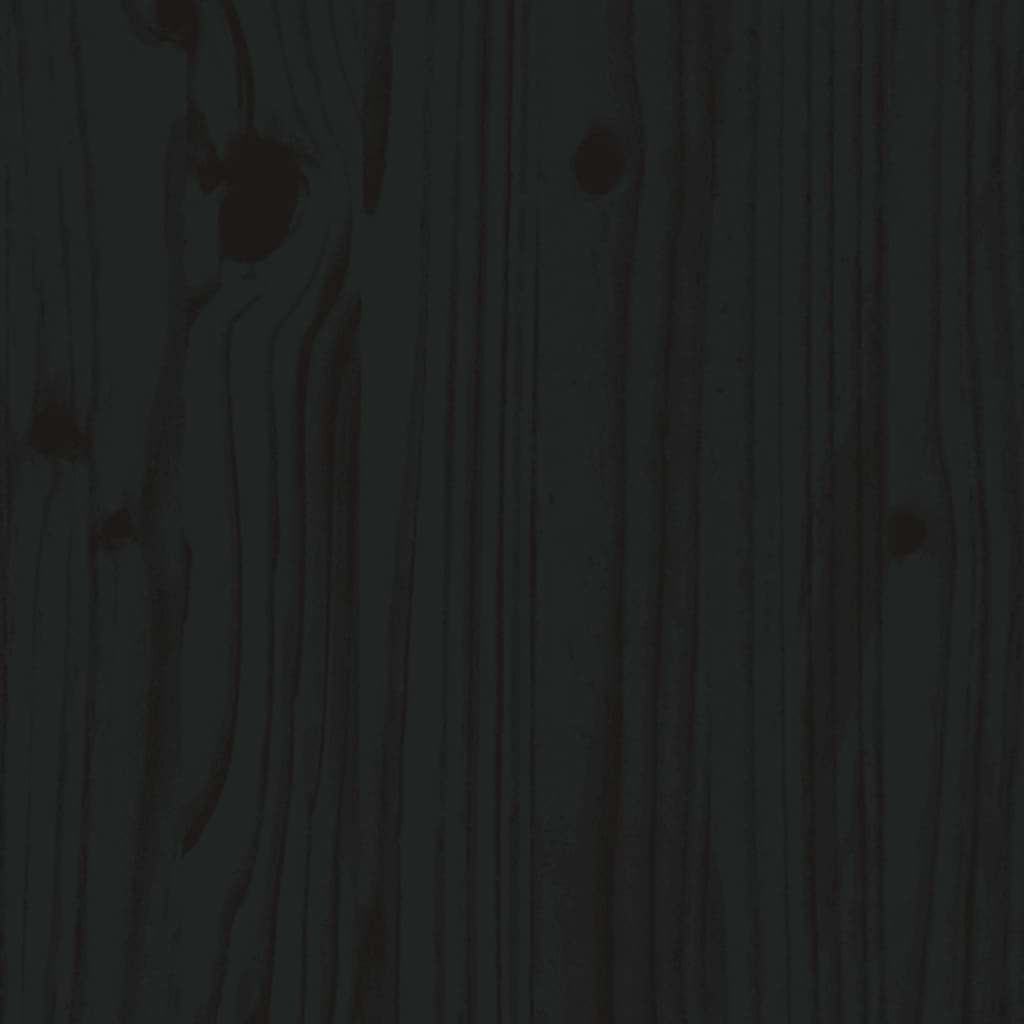 Giroletto Nero in Legno Massello 150x200 cm King Size | homemem39