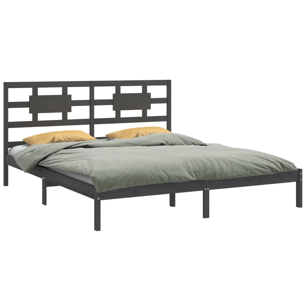 Giroletto Grigio in Legno Massello 200x200 cm | homemem39