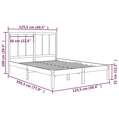 Giroletto senza Materasso 120x190 cm in Legno Massello di Pino | homemem39