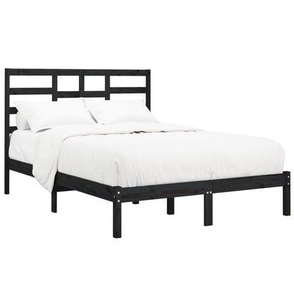 Giroletto Nero in Legno Massello 140x190 cm | homemem39