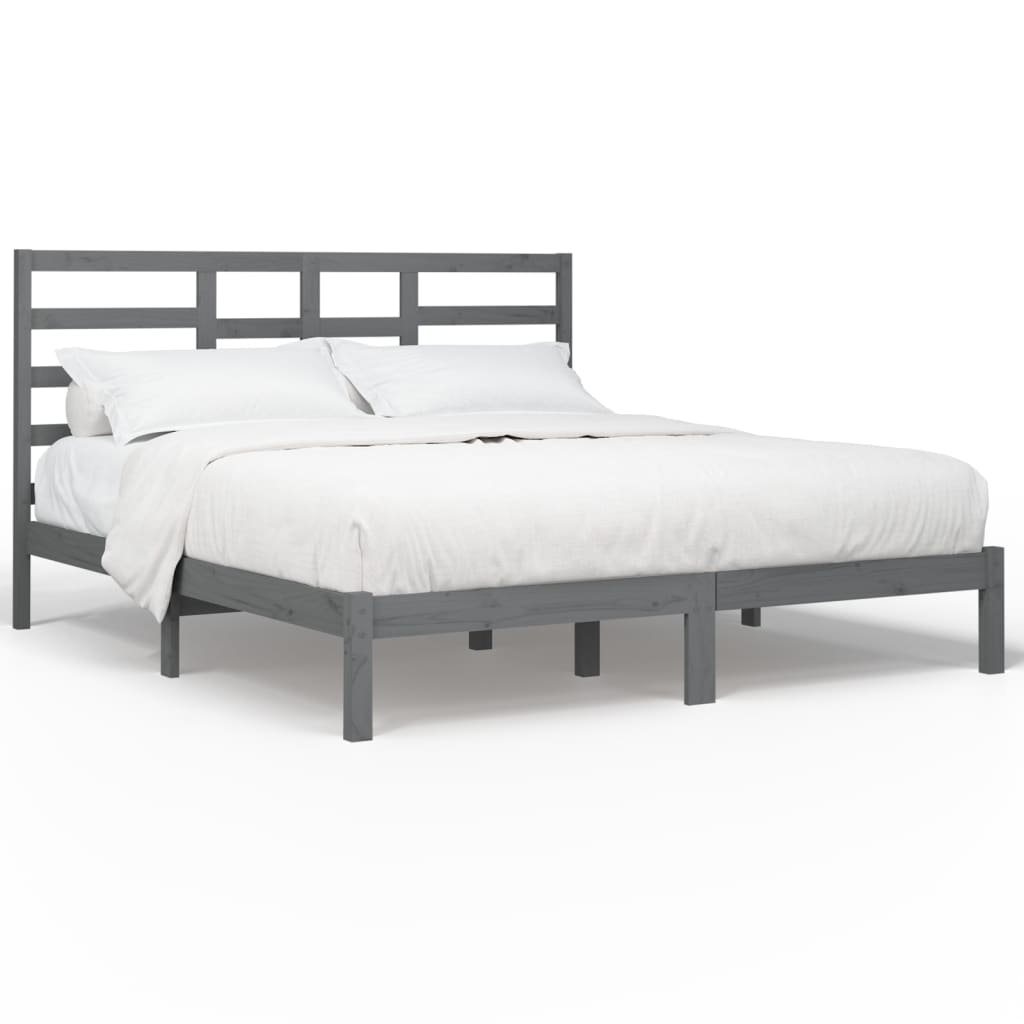 Giroletto Grigio in Legno Massello 200x200 cm | homemem39