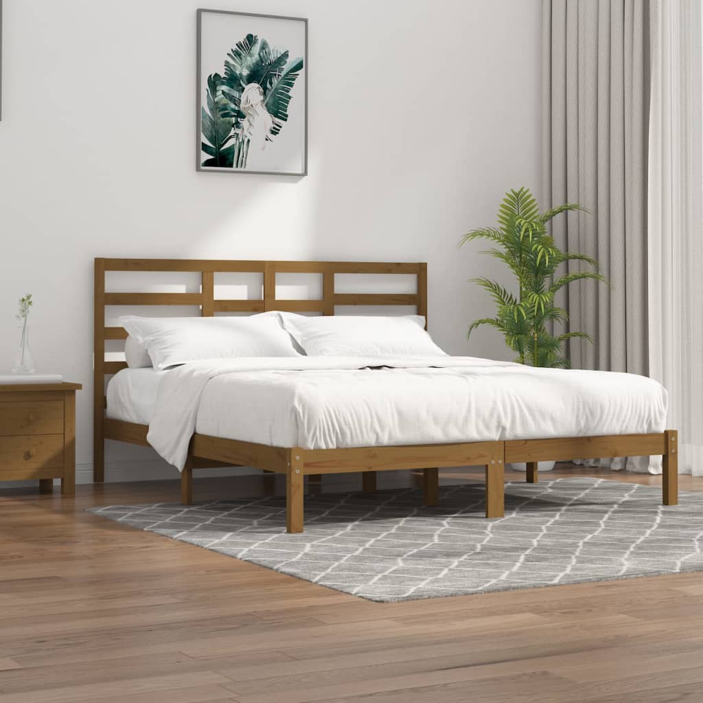 Giroletto senza Materaso Ambra in Legno Massello 200x200 cm | homemem39