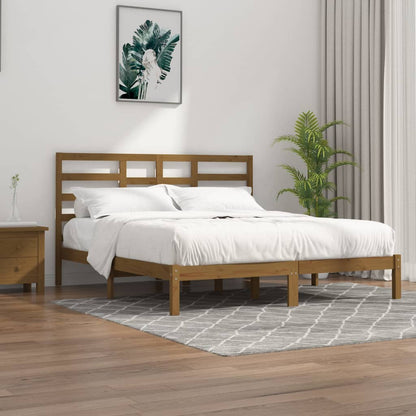 Giroletto senza Materaso Ambra in Legno Massello 200x200 cm | homemem39