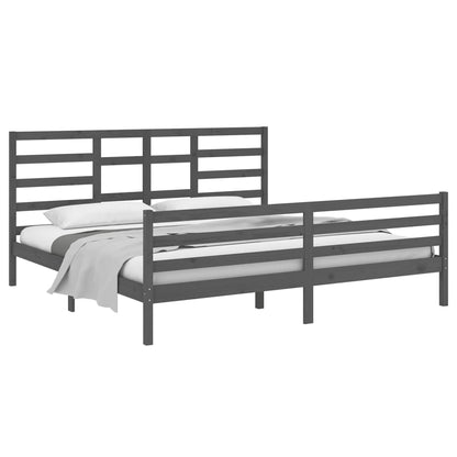 Giroletto Grigio in Legno Massello 200x200 cm | homemem39