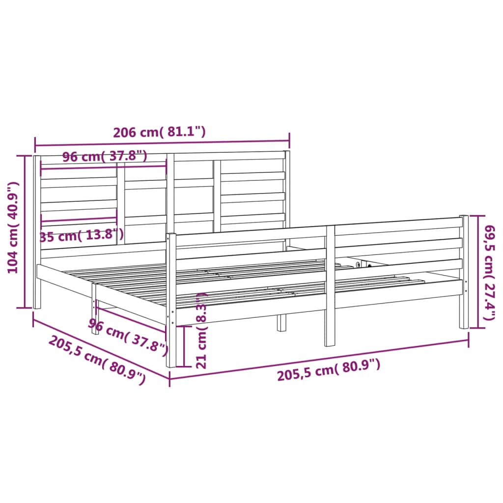 Giroletto Grigio in Legno Massello 200x200 cm | homemem39
