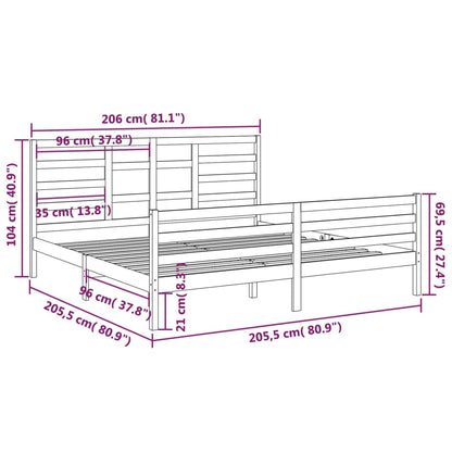 Giroletto Grigio in Legno Massello 200x200 cm | homemem39