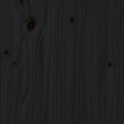 Giroletto in Legno Massello Nero 75x190 cm Small Single | homemem39