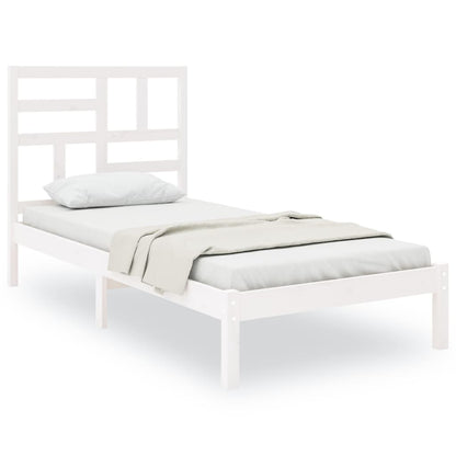 Giroletto Bianco in Legno Massello 75x190 cm Small Single | homemem39