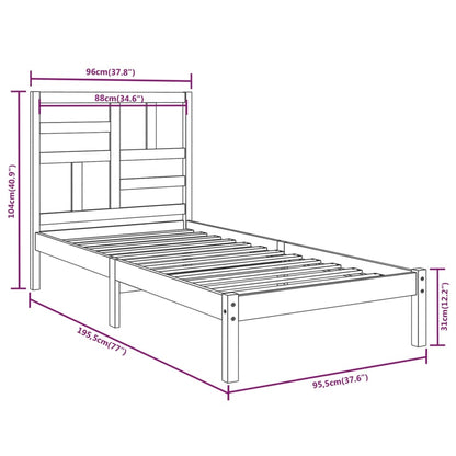 Giroletto in Legno Massello 90x190 cm Single | homemem39