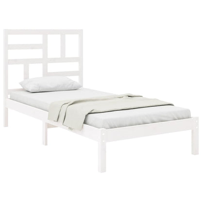 Giroletto Bianco in Legno Massello 90x190 cm Single | homemem39