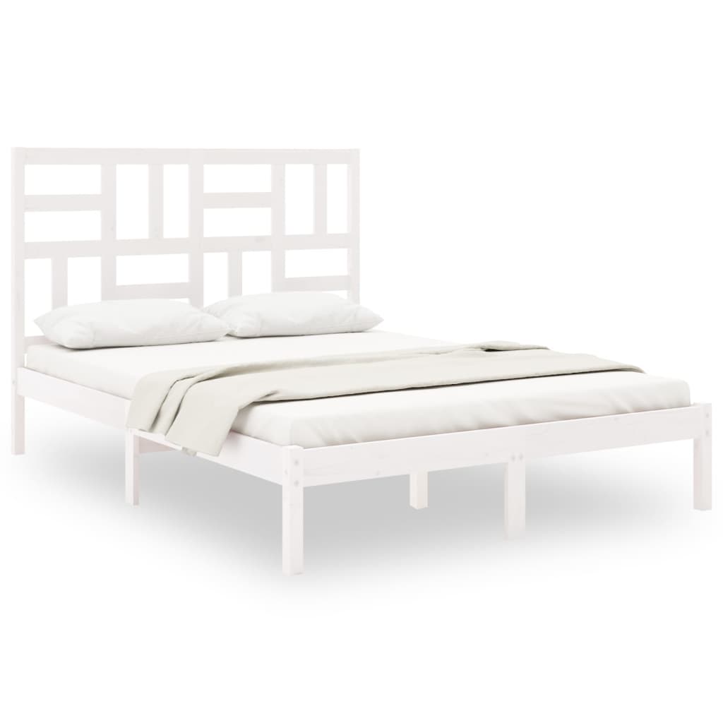 Giroletto Bianco in Legno Massello 140x190 cm | homemem39