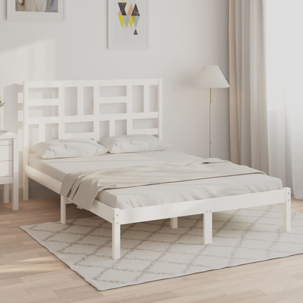 Giroletto Bianco in Legno Massello 140x190 cm | homemem39