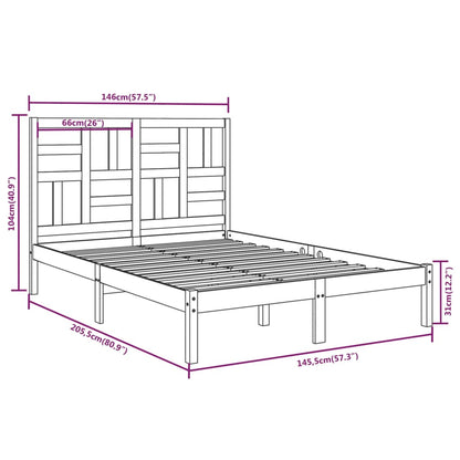 Giroletto senza Materasso Ambrato in Legno Massello 140x200 cm | homemem39