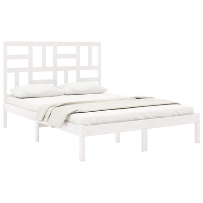 Giroletto Bianco in Legno Massello 150x200 cm King Size | homemem39