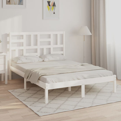 Giroletto Bianco in Legno Massello 150x200 cm King Size | homemem39