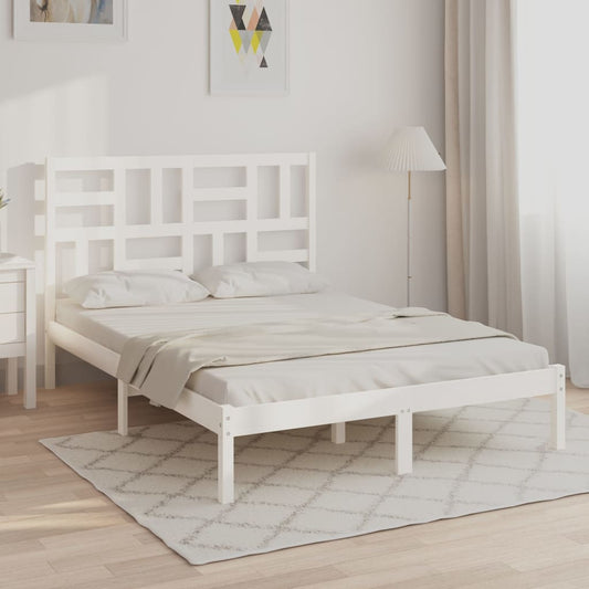 Giroletto Bianco in Legno Massello 150x200 cm King Size | homemem39