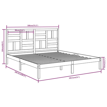 Giroletto Bianco in Legno Massello 180x200 cm Super King | homemem39
