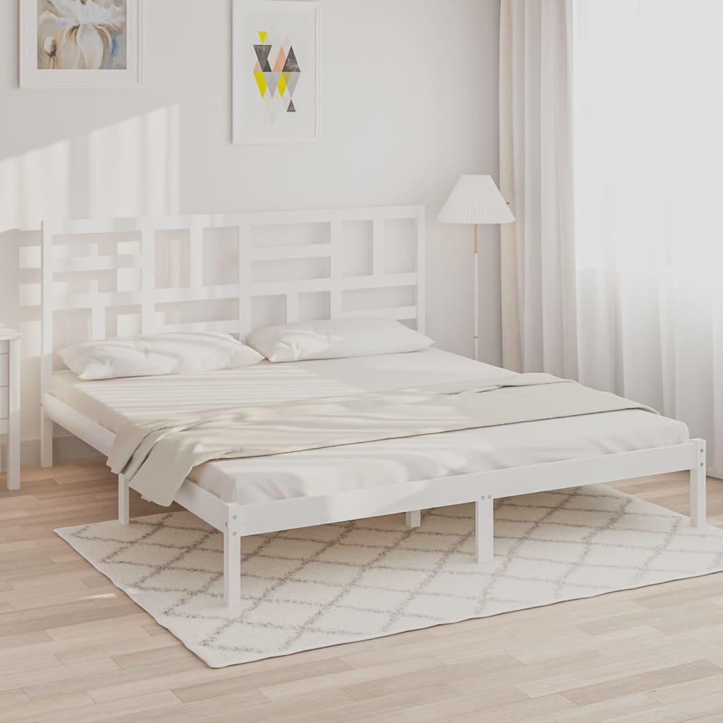 Giroletto Bianco in Legno Massello 180x200 cm Super King | homemem39