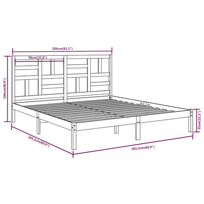 Giroletto Bianco in Legno Massello 200x200 cm | homemem39