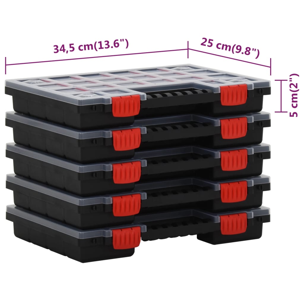 Scatole di Assortimento 10 pz 34,5x25x5 cm Polipropilene | homemem39