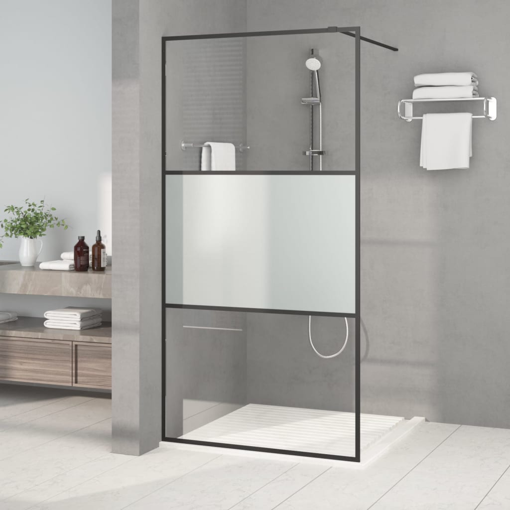 Parete Doccia Walk in 100x195 cm Vetro Semi Smerigliato ESG | homemem39