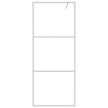 Parete Doccia Walk in Argento 80x195 cm Vetro Trasparente ESG - homemem39