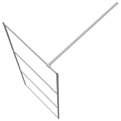 Parete Doccia Walk in Argento 80x195 cm Vetro Trasparente ESG - homemem39