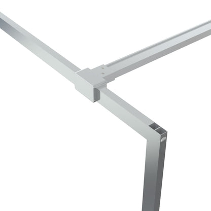 Parete Doccia Walk in Argento 80x195 cm Vetro Trasparente ESG - homemem39