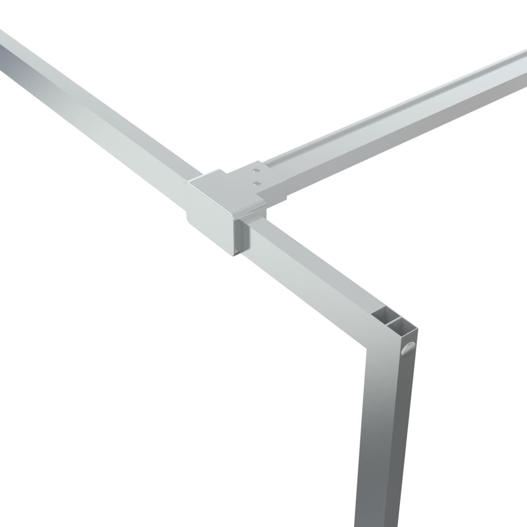 Parete Doccia Walk in Argento 90x195 cm Vetro Trasparente ESG | homemem39