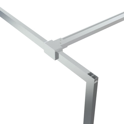 Parete Doccia Walk in Argento 100x195 cm Vetro Trasparente ESG | homemem39