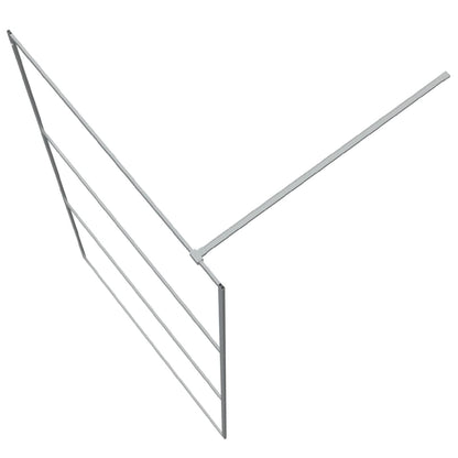 Parete Doccia Walk in Argento 115x195 cm Vetro Trasparente ESG - homemem39