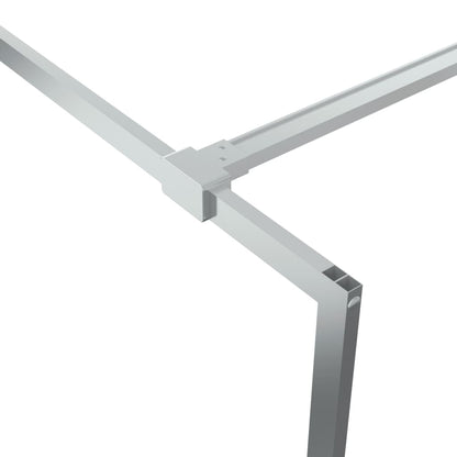 Parete Doccia Walk in Argento 115x195 cm Vetro Trasparente ESG - homemem39